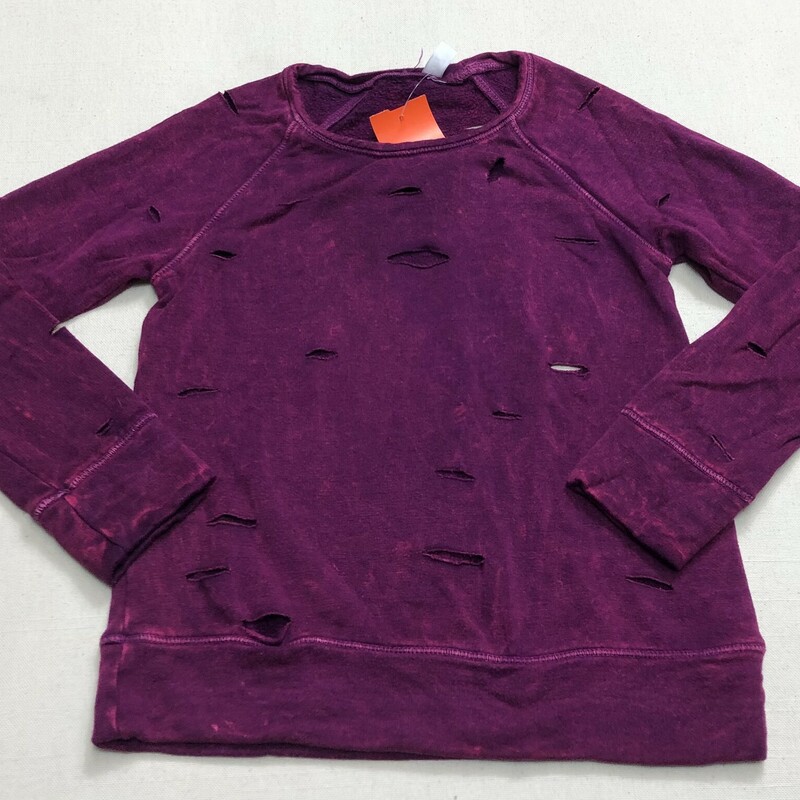 Md Ripped Sweatshirt, Purple, Size: 5Y