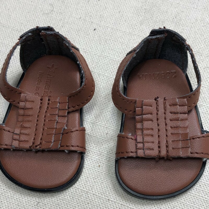 AG Doll Sandals, Brown, Size: 18 Inch doll