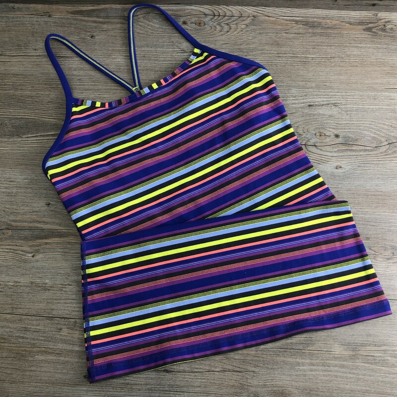 Lululemon Active Tank Top, Striped, Size: 14Y