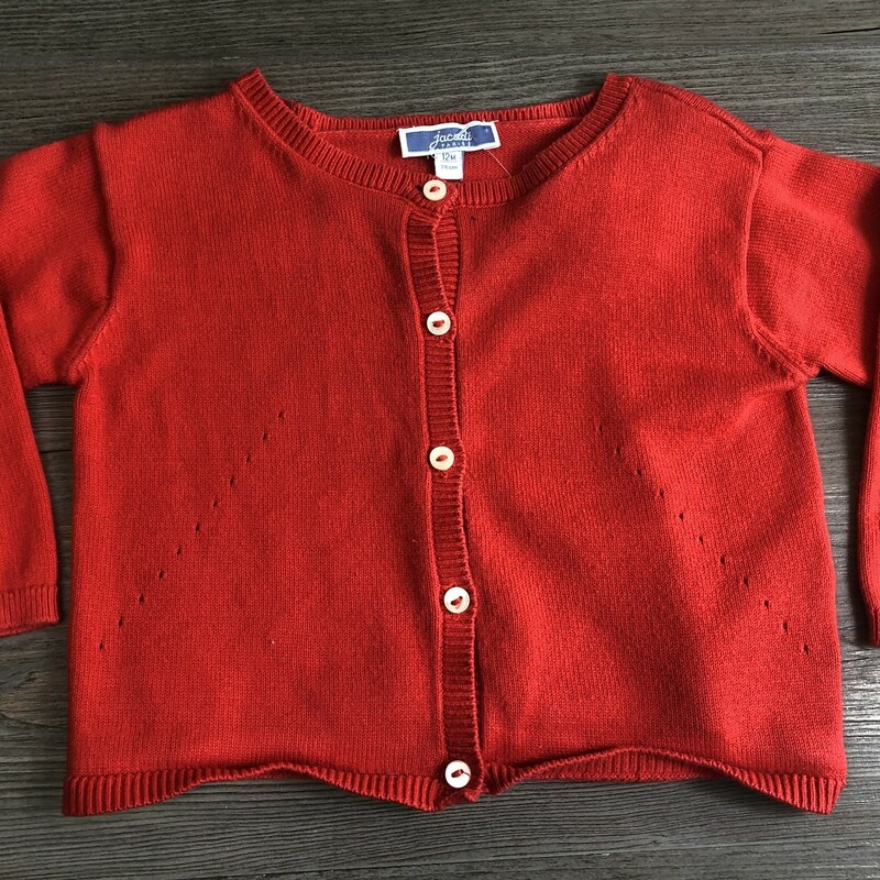 Jacadi Cardigan Sweater, Red, Size: 12M
Good condition