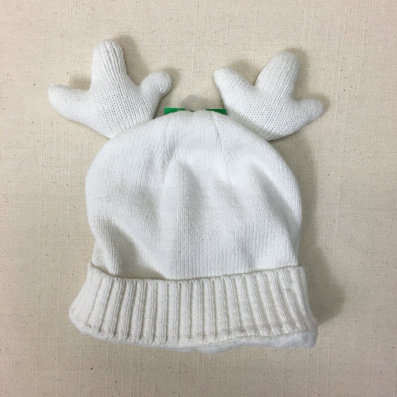 Knit Hat, White, Size: 6-12M