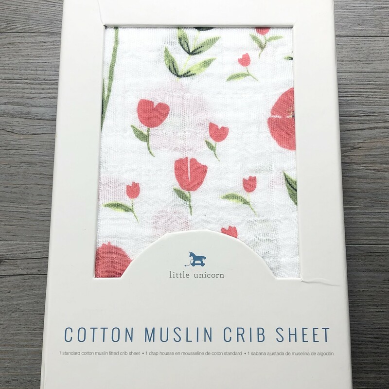 Little Unicorn Muslin New, Floral, Size: Crib Sheet
Cotton muslin crib sheet