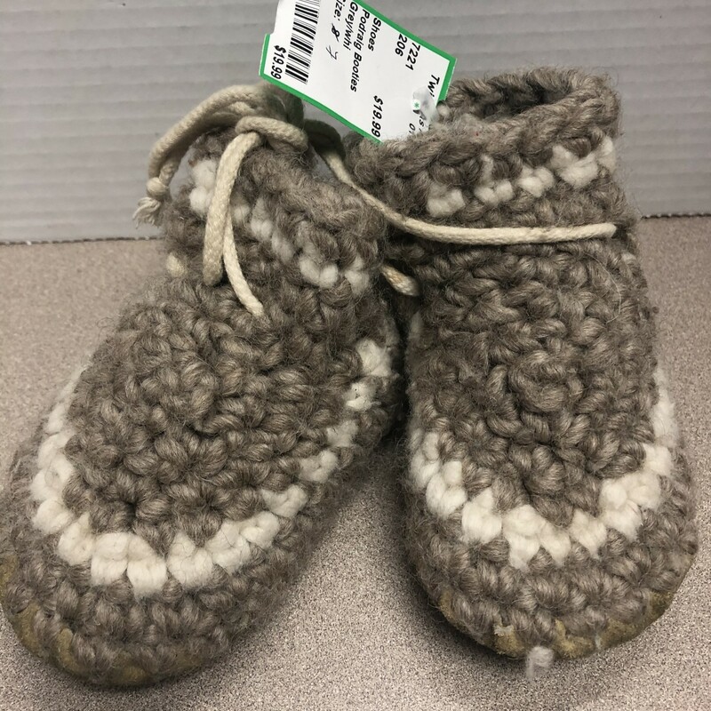 Podraig Booties, Grey/whi, Size: 7T