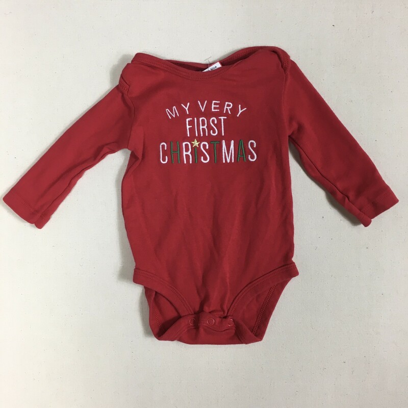 Carters  Christmas Onesie, Red, Size: 6M