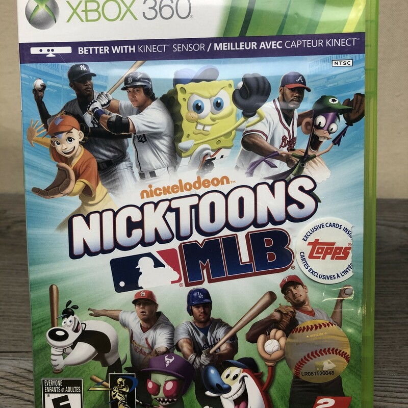 Nicktoons MLB Xbox 360, None, Size: USED
