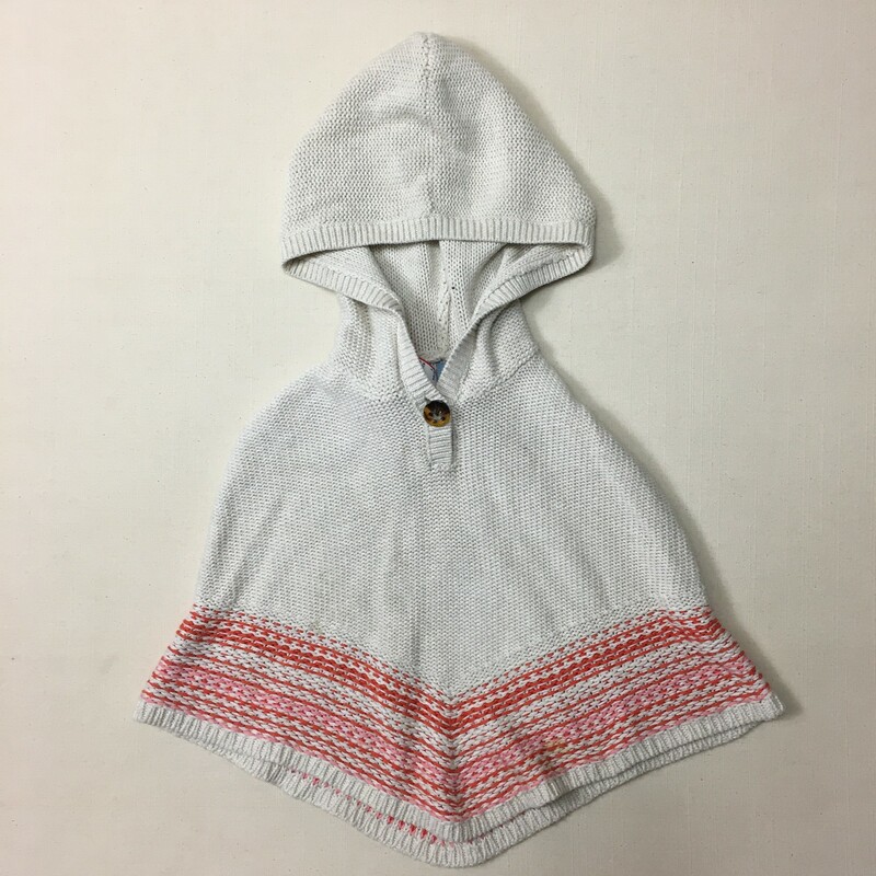 Gap Knit Poncho/hood, Cream, Size: 5Y