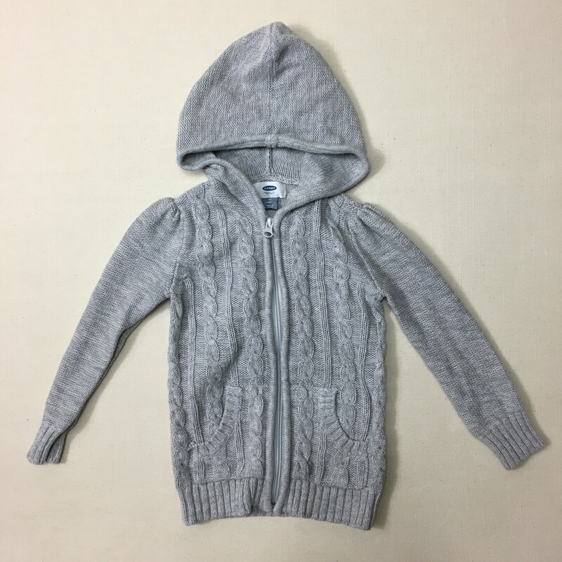 Old Navy Knit Sweater/hoo, Grey, Size: 4Y
