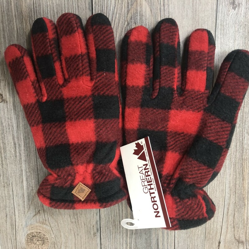 Buffalo Plaid Glove, Red/Blk,
Size: 6-8Y
New