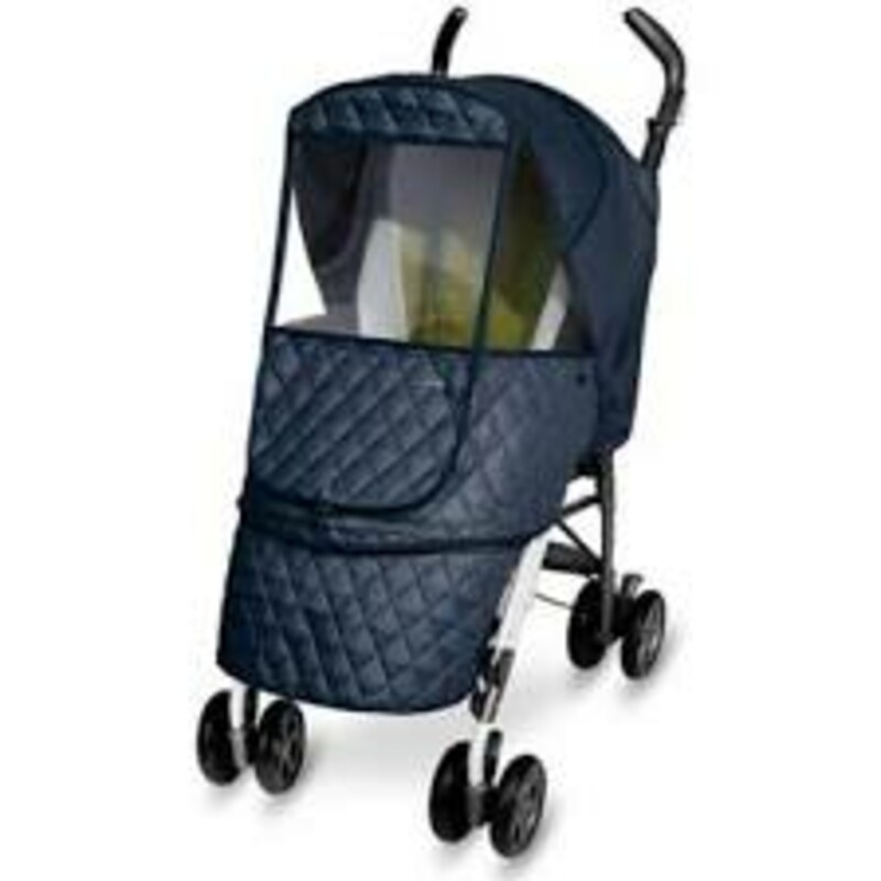 Manito Castle Alpha, Navy Blue
NEW ! For Strollers with 3/4 Wheels
Large UV protective windows on three sides
Large easy in-and-out entry
Detachable foot wrapper for easy cleaning
Top quality laser quilted material - Excellence in thermal insulation

Attention : Please call the store to confirm with Cover is Right for you!
Stroller is NOT included! and This item can NOT be used for stroller without a basic canopy!