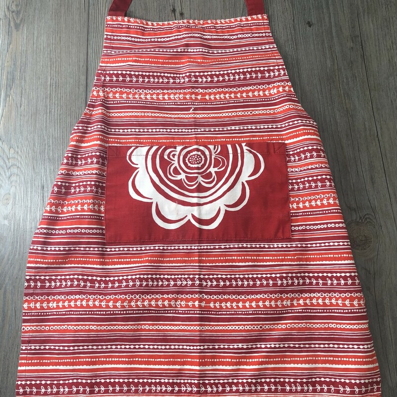 Striped Apron, Red
