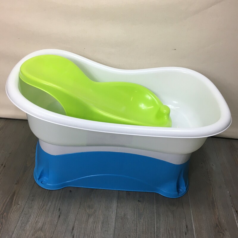 Summer Infant Baby Bath, Blue/Whi, Size:3 Pcs.