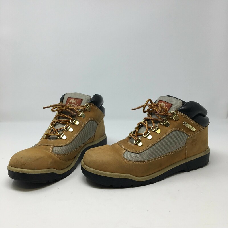 Work boots, Timberland, 2 -tone tan and canvas, Size: 6 Mens