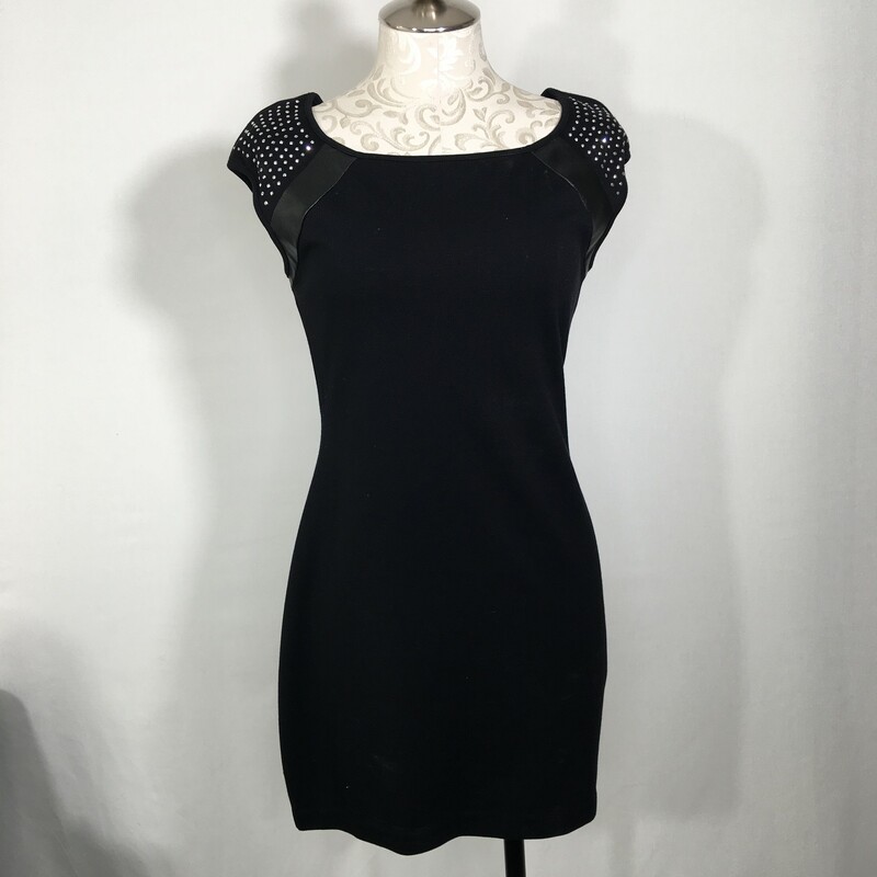 Express Short Sleeve Dres, Black, Size: Medium