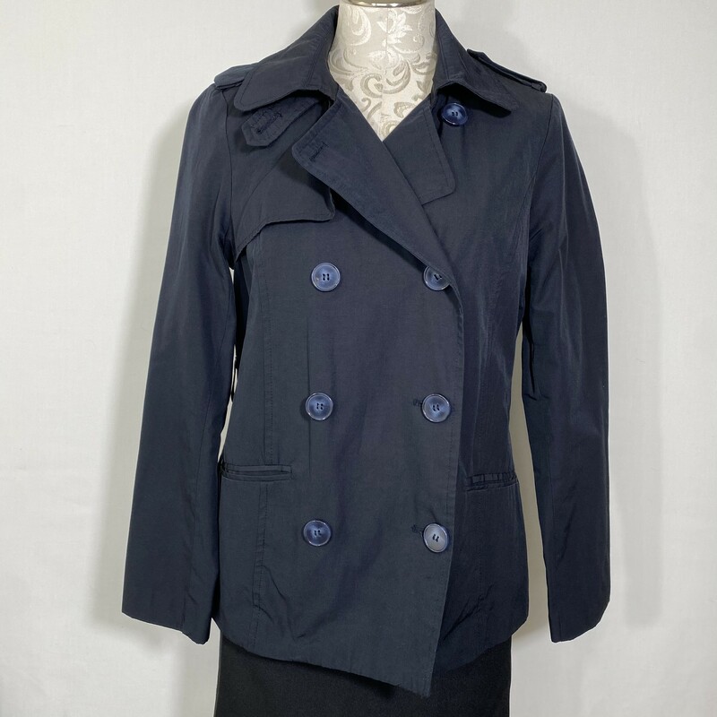 XXI Button Up Coat, Navy Blu, Size: Large