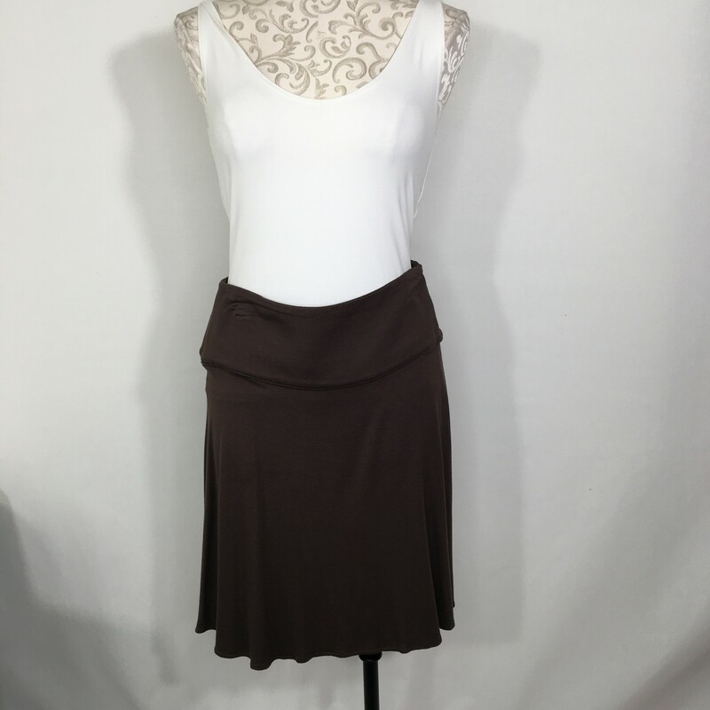 100-502 Boden, Brown, Size: 10 Brown knee lenght skirt rayon/spandex