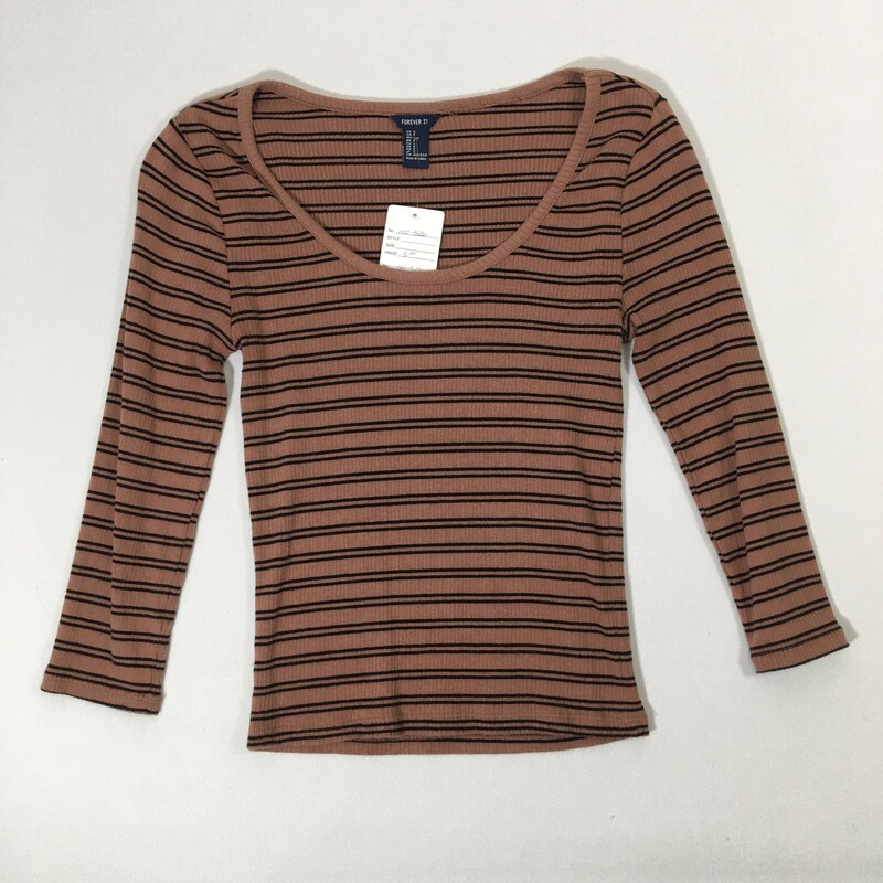100-526 Forever 21, stripe, Size: Small
Brown long sleeve shirt w/ black stripes no tag