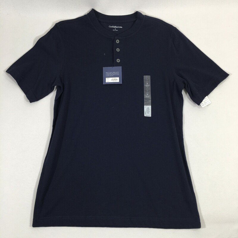 100-726 Croft & Barrow, Blue, Size: Small
Blue short sleeve shirt 100% Cotton