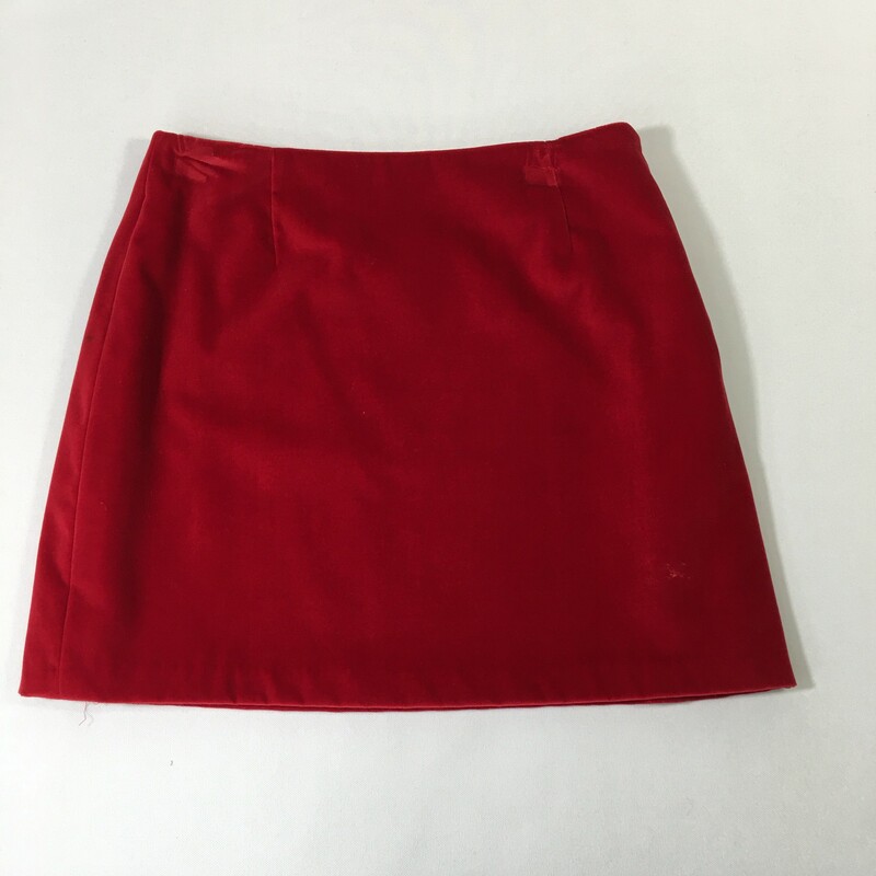 100-743 The Limited, Red, Size: 12 Red velvet skirt cotton/rayon