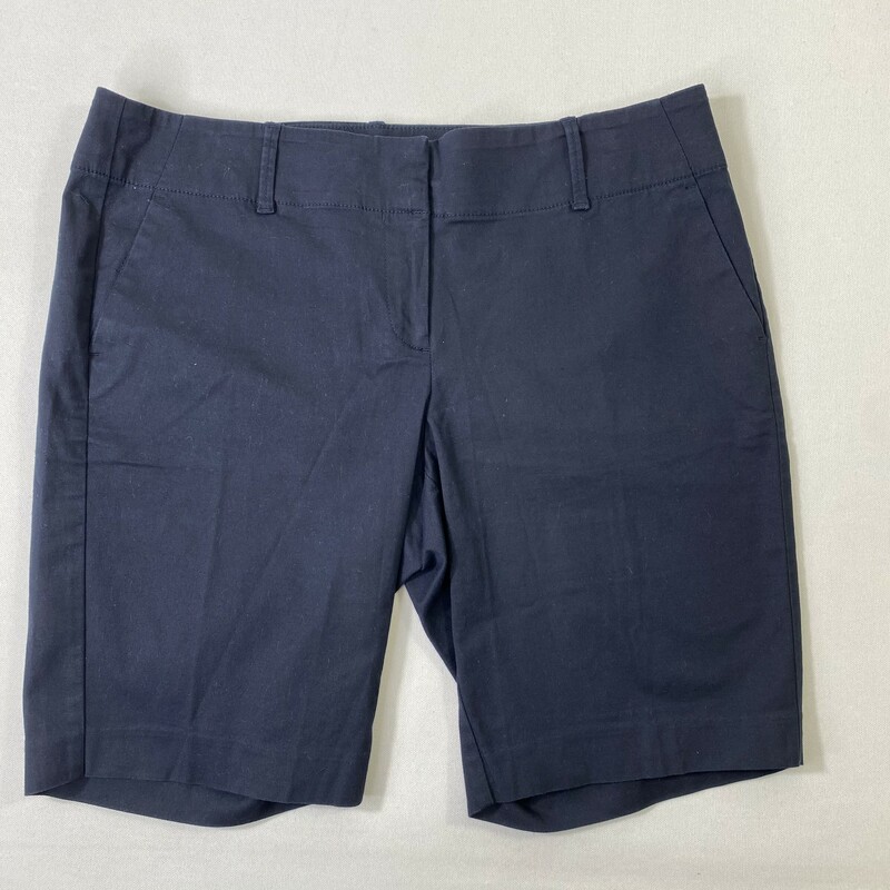 100-778 Ann Taylor, Navy Blu, Size: 10 Womens petite shorts 98% cotton 2% spandex  Good