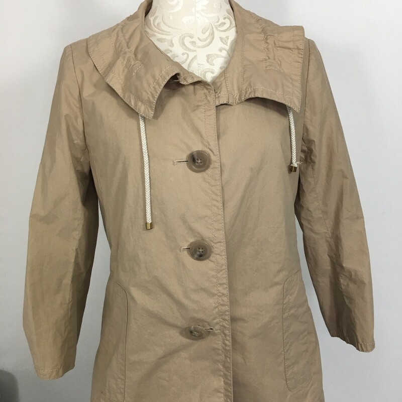 100-793 J.crew, Tan, Size: 6
beige button up light coat 100% cotton  good