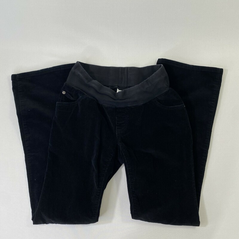 100-853 Motherhood Matern, Black, Size: Small black courduroy maternity jeans 99% cotton 1% spandex  good