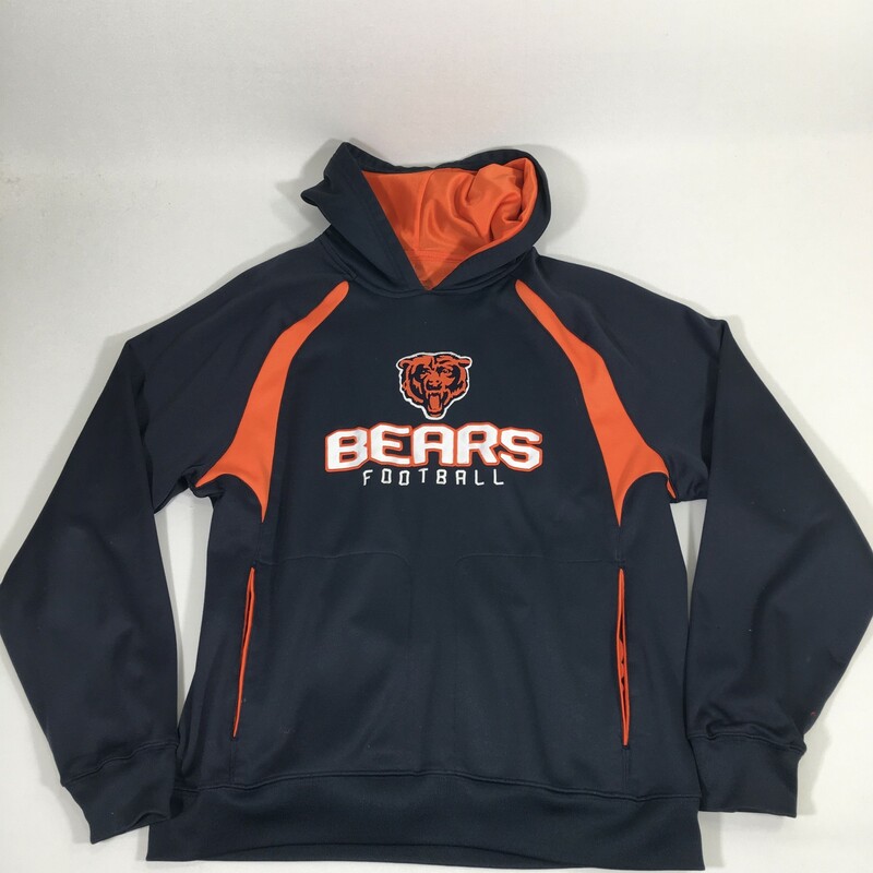 100-907 Nfl, Blue, Size: Small NFL bears athletic sweatshirt 100% polyester  good