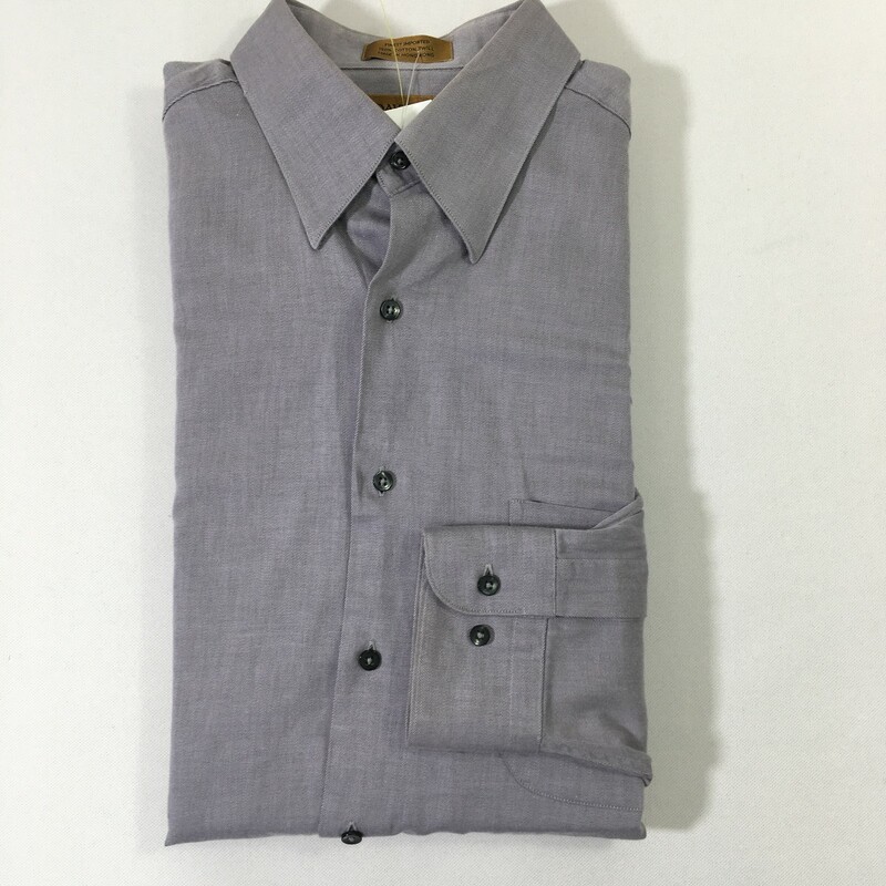 102-121 Today's Man, Gray, Size: 15 1/2 grey long sleeve button down shirt  No tag