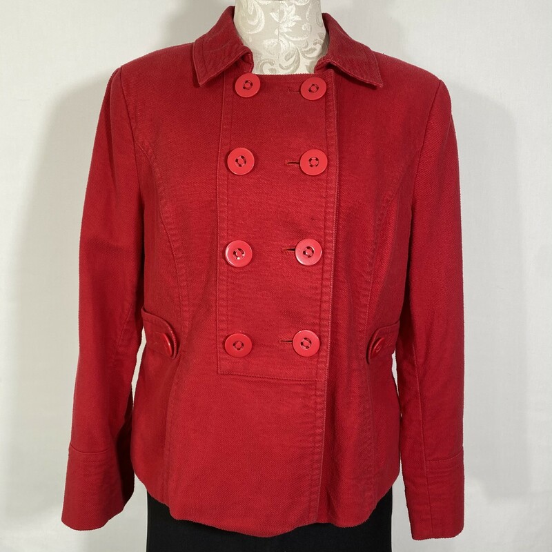 102-132 Loft Petite, Red, Size: Large petite button up