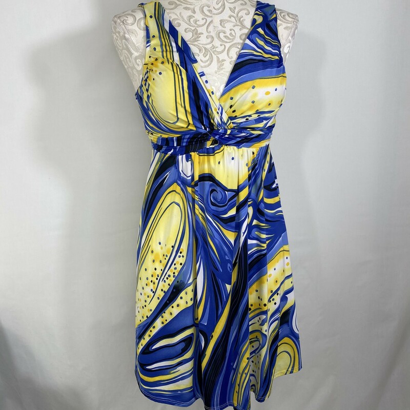 102-163 P Luca, Multicol, Size: Medium blue yellow Dress