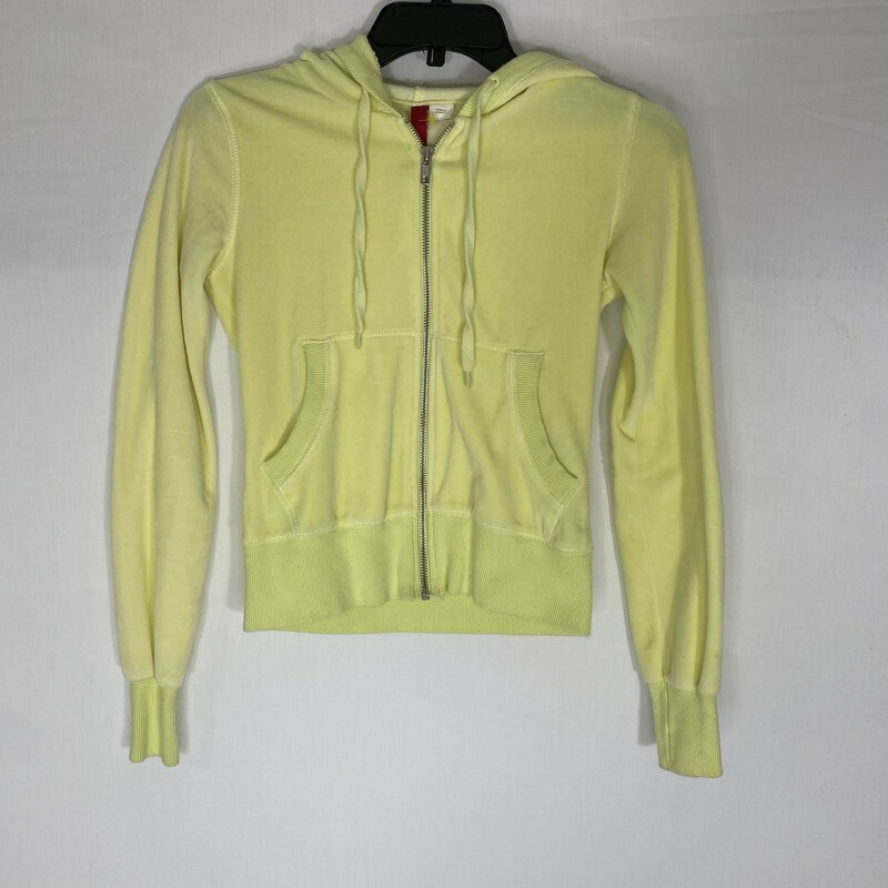 102-167 Divided By H&m, Lemon Ye, Size: 4 Yellow zip up sweater w/hood cotton/polyester