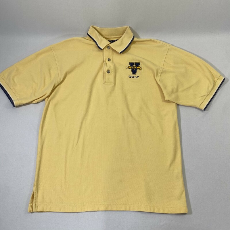 102-184 Port Authority, Yellow, Size: Medium Yellow short sleeve polo w/Villa golf emblem