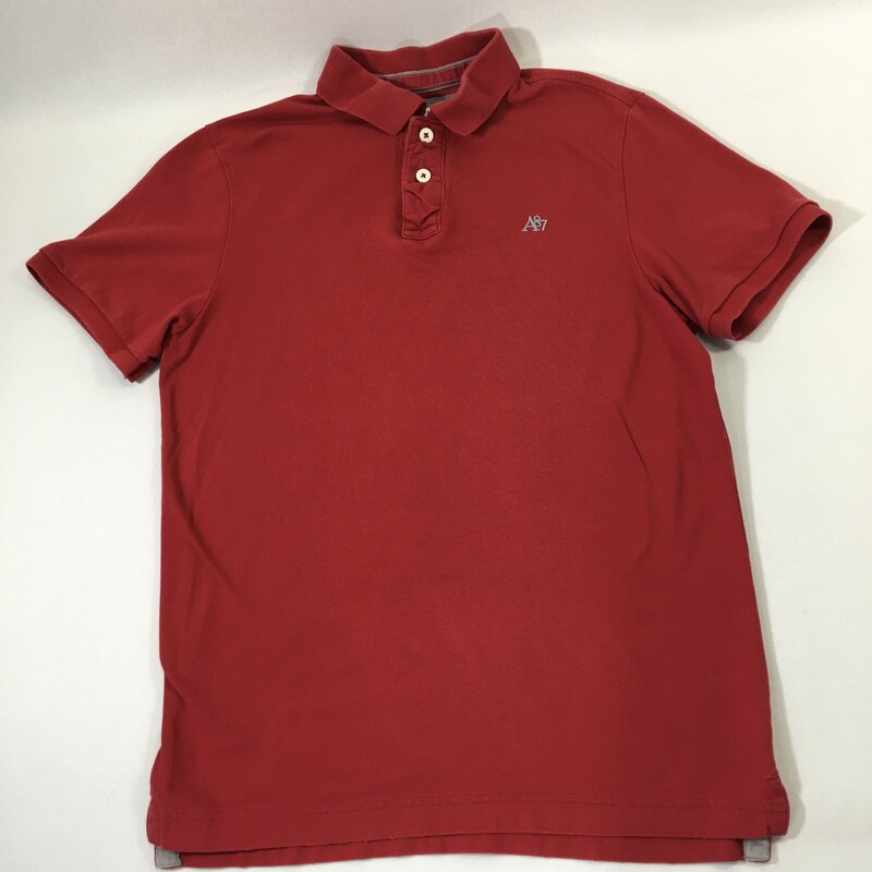 102-185 Aeropostal, Red, Size: Large Red short sleeve polo