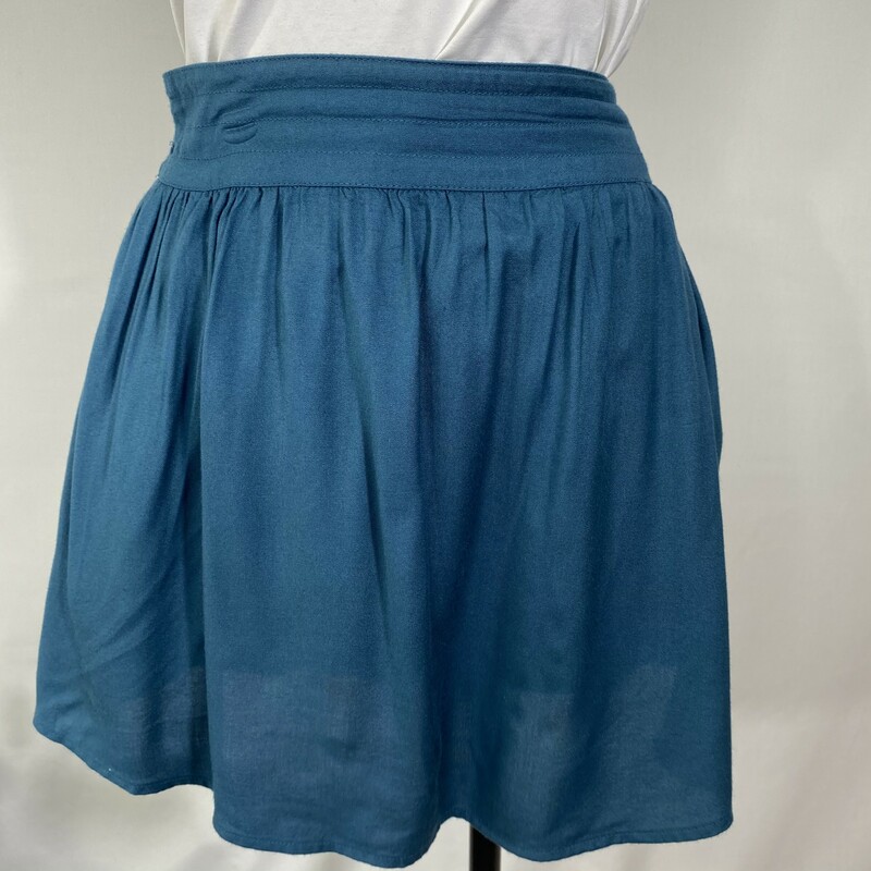 102-213 Kimchi Blue, Green, Size: Medium Blue short skirt 100% Rayon