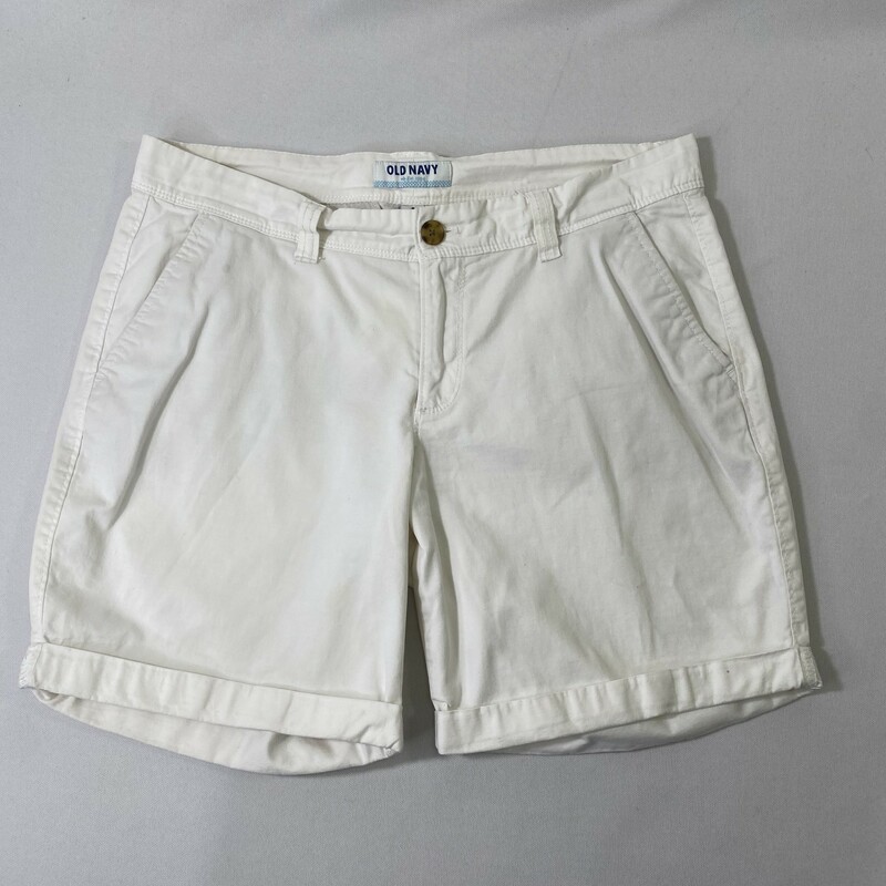 102-252 Old Navy, White, Size: 8 white shorts 97% cotton 3% spandex