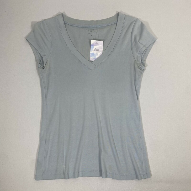 103-024 Loft, Light Bl, Size: Small Light Blue V-Neck Shirt 100% Cotton  Good