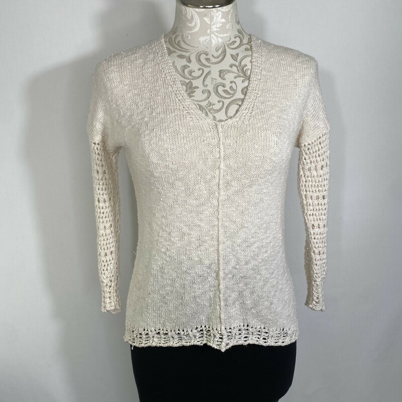 103-044 Lucky Brand, White, Size: XS White Knitted Sweater x  Good