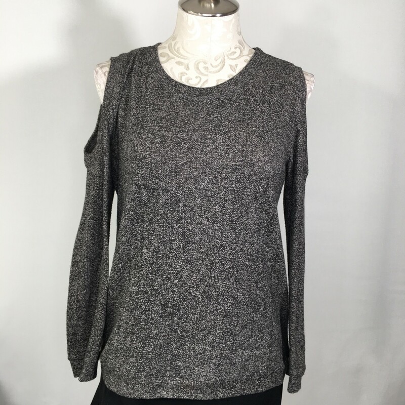 103-047 Forever 21, Gray, Size: Small Gray Long Sleeve With Shoulder Cutouts x  Good
