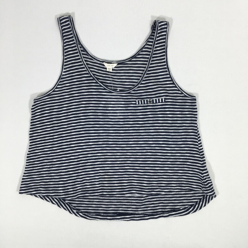 103-065 I Love H81, Blue/whi, Size: Medium Blue and white Striped Tank Top cotton/polyesther  Good