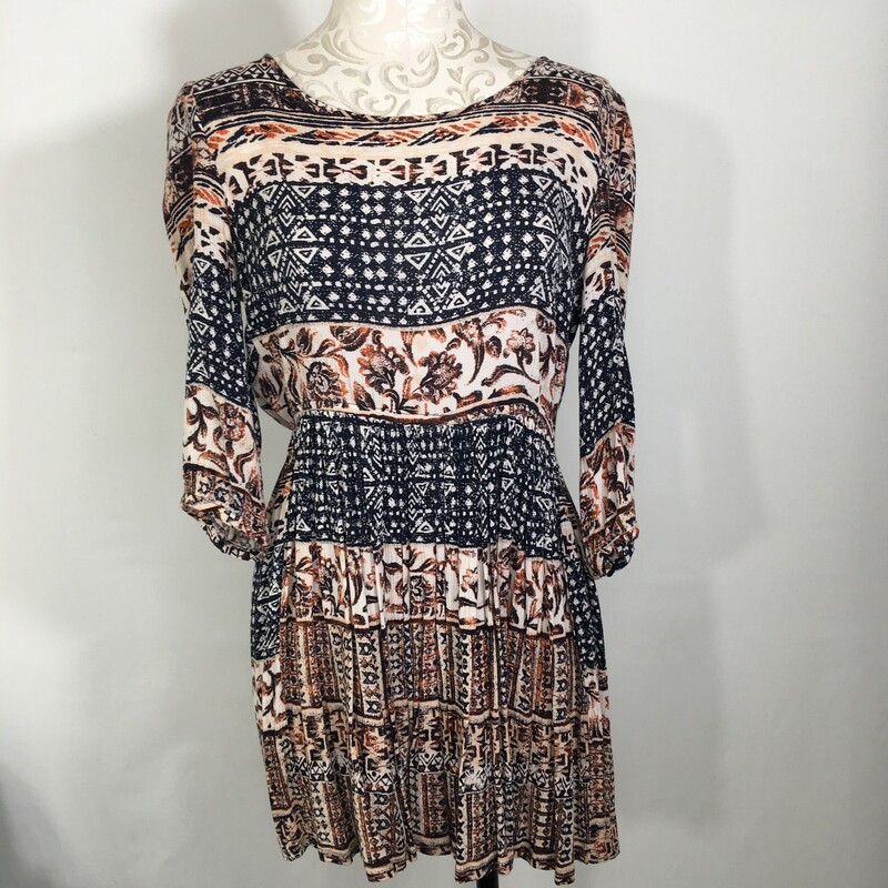 105-065 Forever 21, Brown Be, Size: Large Dress 100% Rayon