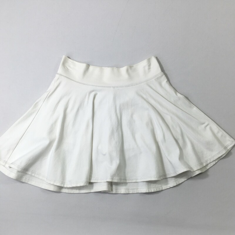 105-133 Justice, White, Size: Kids 14 Plain White Tennis Skirt 93% Cotton 7% Spandex