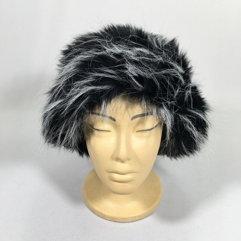 105-233, Black, Size: Hats
Furry hat with gray streaks