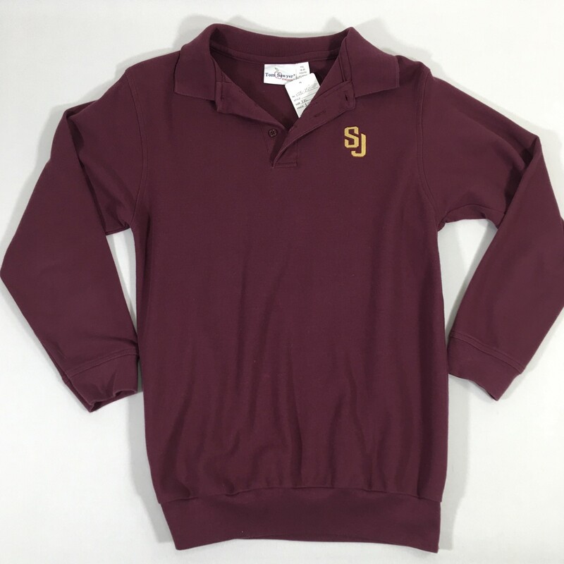 105-250 Tom Sawyer, Maroon, Size: XL youth St. joes long sleeve uniform shirt 60% cotton 40% polyester  good