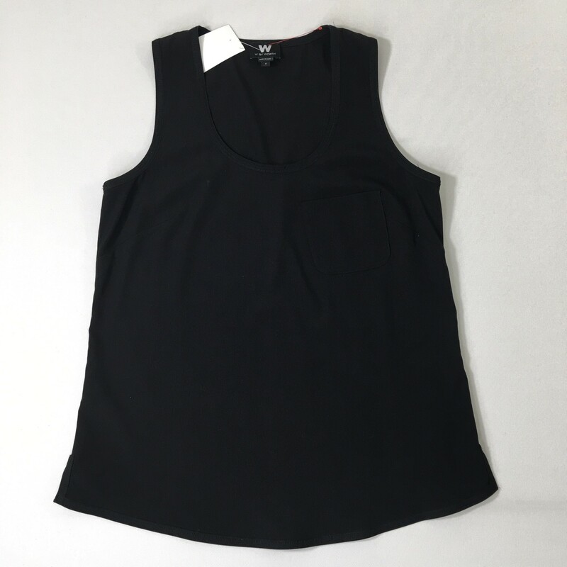 107-055 W By Worth, Black, Size: 2 Black tank style shirt 100% Polyester