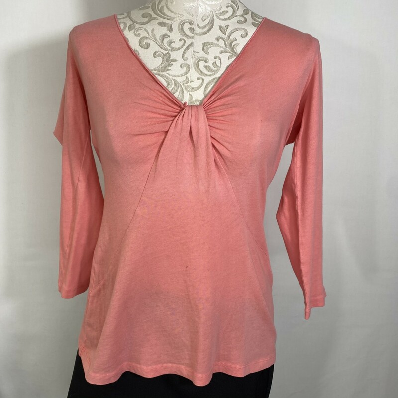 107-091 Velvet, Pink, Size: Medium Pink V-Neck Shirt 100% cotton