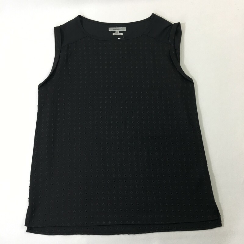 112-014 Basement, Black, Size: Large Black Sleeveless Shirt 100% polyesther  Good
