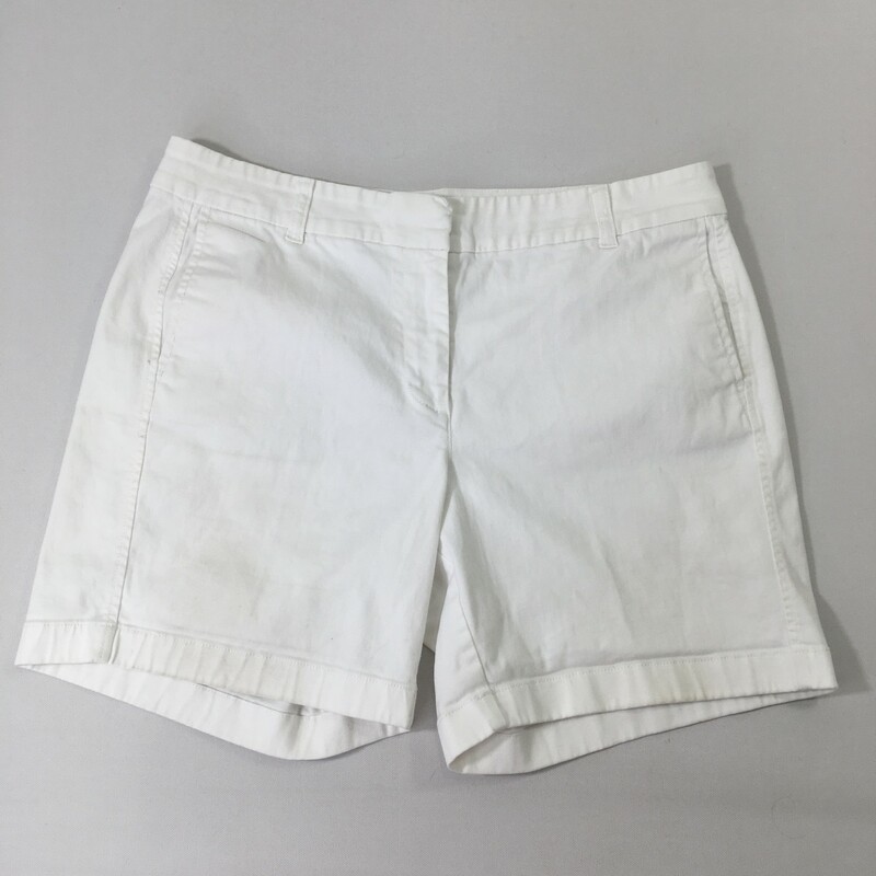 114-042 J.crew, White, Size: 10 White shorts cotton/elastane