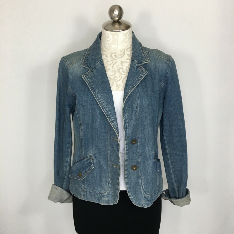 115-011 Dkny Jeans, Blue, Size: L
Denim long sleeve jacket cotton/spandex