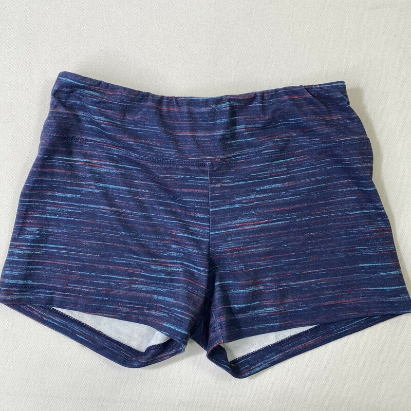 115-024 Marika Tek, Blue, Size: Medium Blue spandex like shorts polyesther/spandex