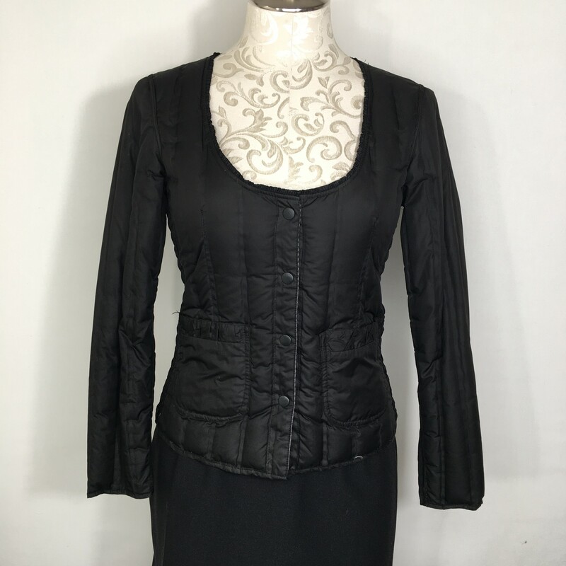 120-038 X, Black, Size: Small Black short jacket