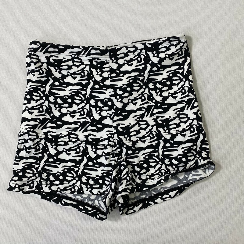 120-239 Flexees, Blk/whit, Size: Small Black and white shorts nylon/elastane